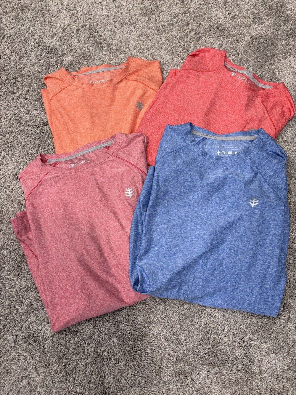 Lot of 4 Coolibar Devi Fitness l/s t shirts size Small  UPF 50+ UV stretch
